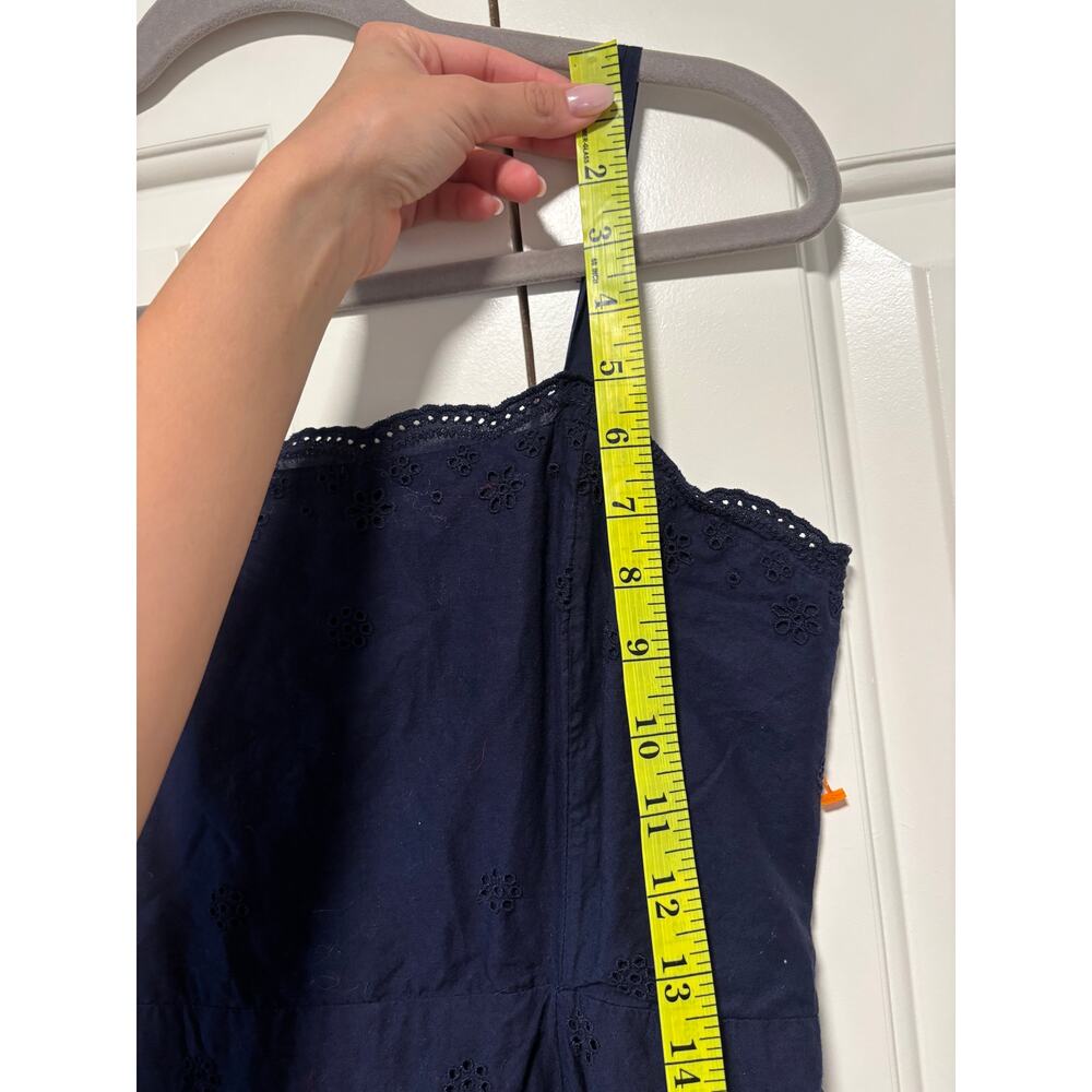 Gap Women's Navy Blue Cotton Eyelet Midi Sundress Size 10 - Picture 4 of 8